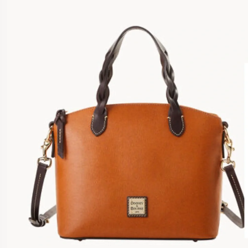 Dooney & Bourke Saffiano Small Heidi Satchel Natural